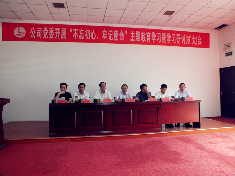 湖北鴻路鋼結構有限公司黨委開展“不忘初心、牢記使命”主題教育暨中心組學習（擴大）會議